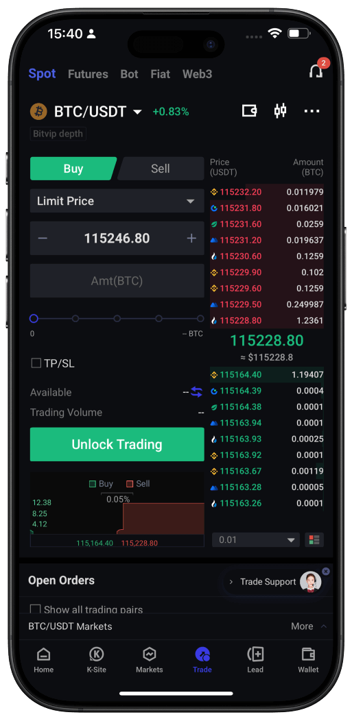 BitKan mobile app market quotes